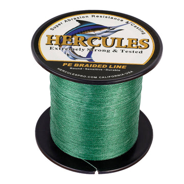 100M 109Yds Green 6lb-100lb HERCULES PE Braided Fishing Line 4 Strands